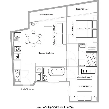 Apartment Joie Opera - Gare St Lazare Paris